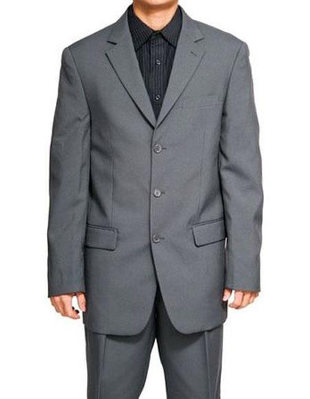 Mens Lucci Suit Single Breasted Blazer Notch Lapel Gray