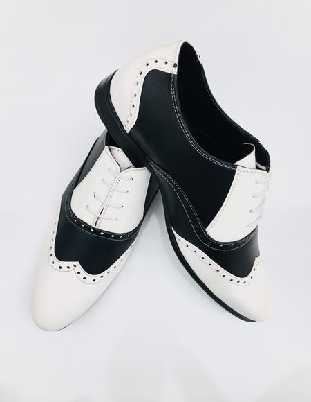  Lace Up Cushioned Insole Leather Black Shoe