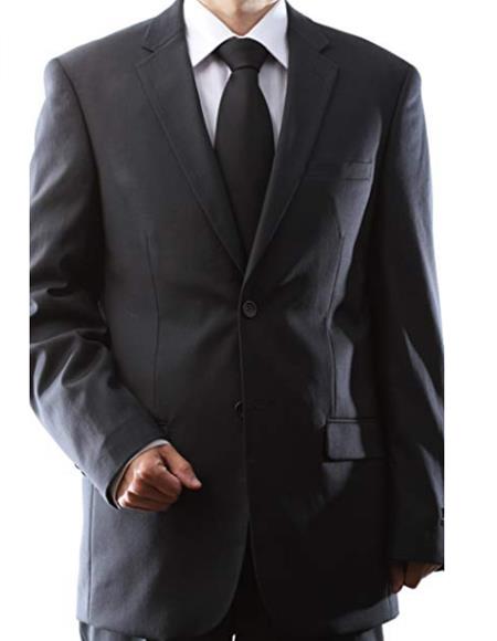 Caravelli Mens Single Breasted 2 Button Charcoal Dress Suit