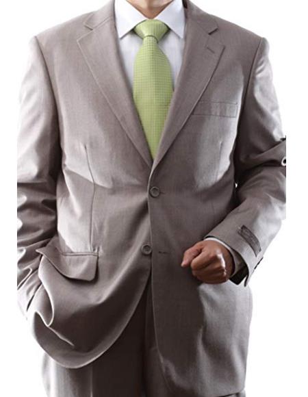 Caravelli Mens Single Breasted Two Button Light Taupe Dress Suit