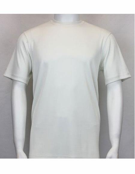 Mock Neck Shirts For Men Off White