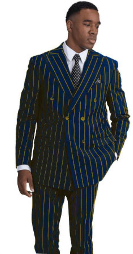 Mens Double Breasted Suit