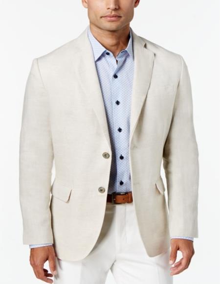 Mens Two Button Ivory Cream Off White Single Breasted Blazer