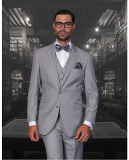 Mens Suit Separates Wool Fabric Solid Grey Suit By Alberto Nardoni Brand