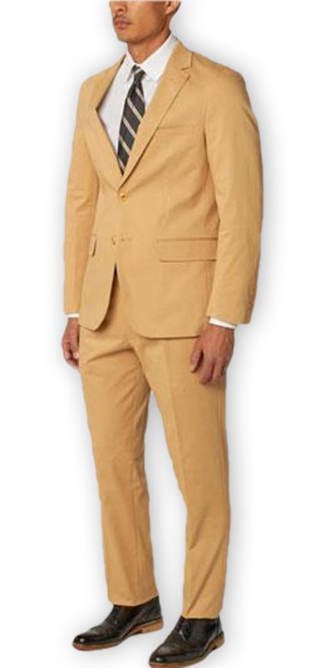Mens Suit Separates Wool Fabric Khaki Suit By Alberto Nardoni Brand