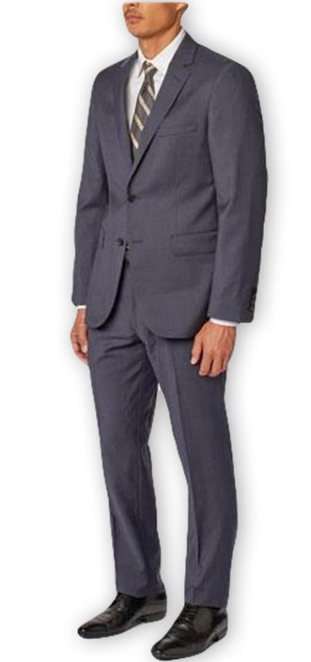 Mens Navy Four Button Cuff Double Vent Fully Lined Suit 