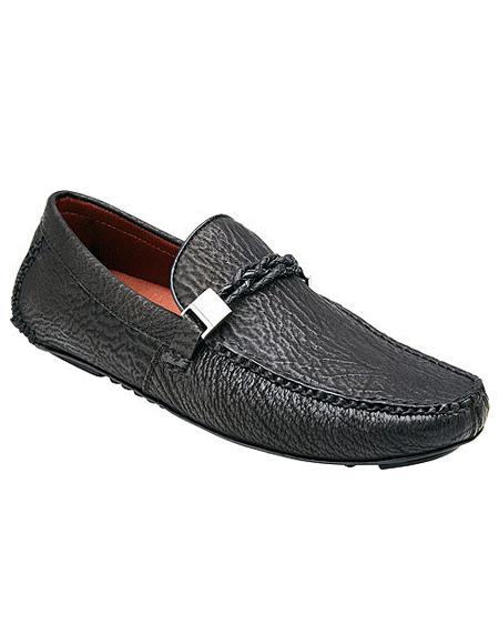 Mens Black Cushion Insole Drivers Shoes