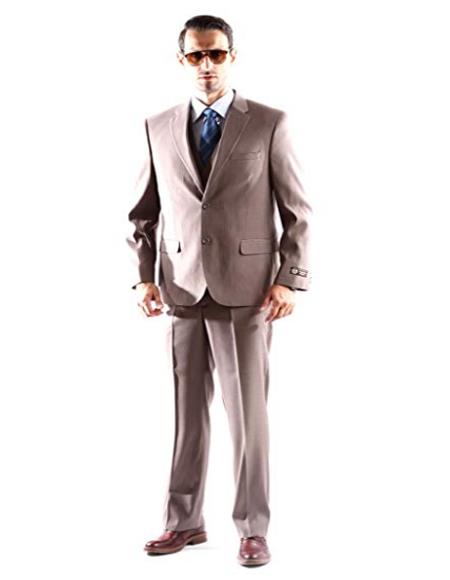 Caravelli Mens Single Breasted Two Button Pinstripe Dress Suit