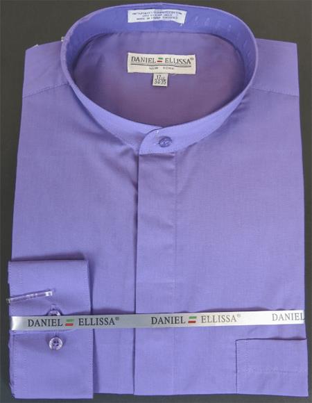 Daniel Ellissa Mens French Cuff Shirt Lavender