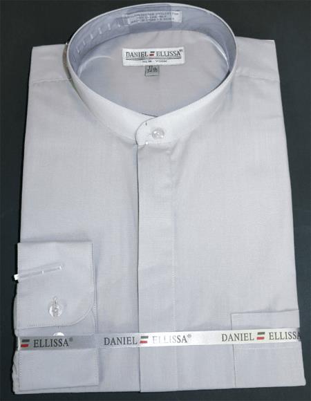 Daniel Ellissa Mens French Cuff Shirt Grey
