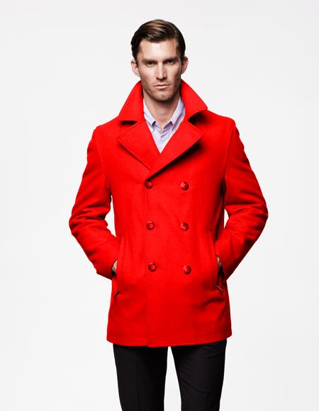 Mens Peacoat Available November 15 + Red Wool 