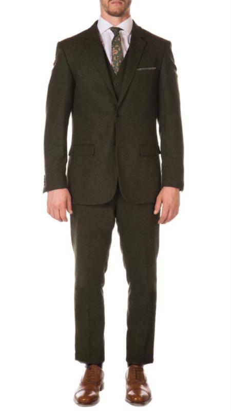Green Super Slim Fit Single Breasted Fashion Clothing Suit for Men