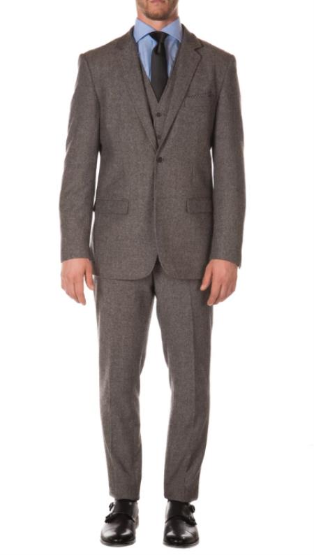 Tweed 3 Piece Suit - Tweed Wedding Suit Peaky Blinders Fashion Clothing Suit Tweed English Fabric Outfit Grey
