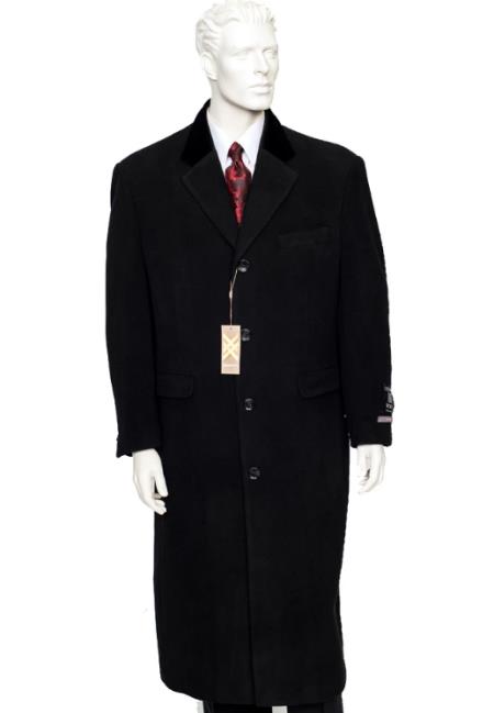 Chesterfield Wool & Cashmere Full Length Black