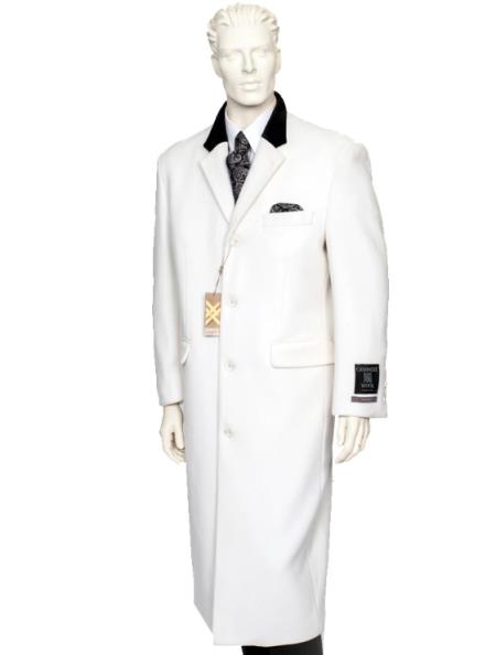 Chesterfield Wool & Cashmere Full Length White