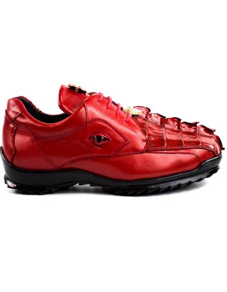 Cushion Insole Soft Calf Belvedere Sneakers in Red for Mens 