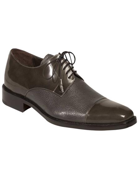 Mens Grey Soft Italian Calfskin Linings  Mezlan Shoes