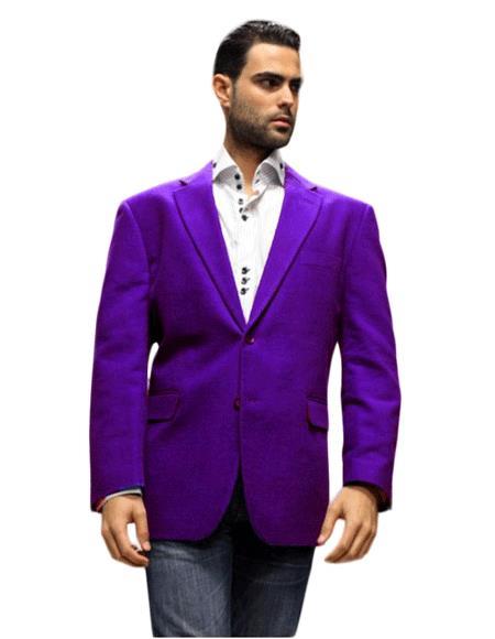 Purple velour Blazer Jacket Fabric Sport Coat 