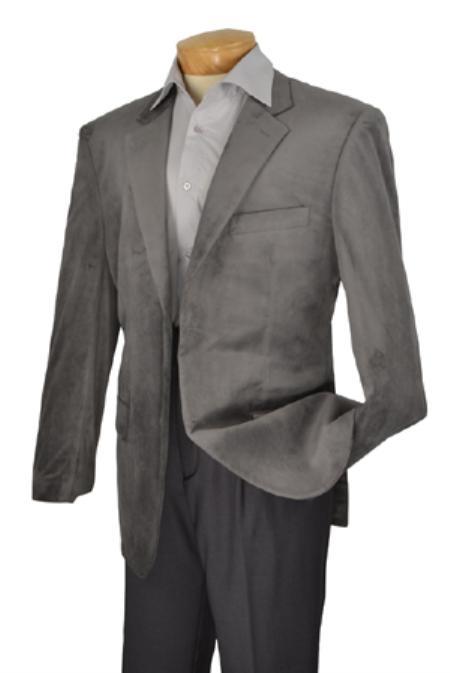 Velour Blazer Jacket Brand Mens 2 Button Style notch lapel Velvet Sport coat Medium 
