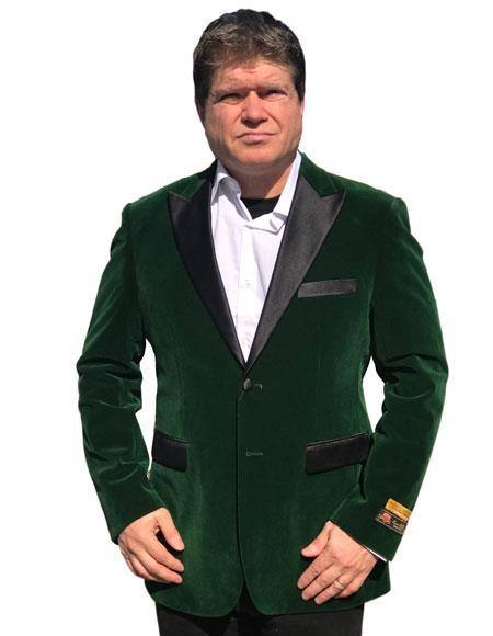 Alberto Nardoni Brand Olive Green Velvet Tuxedo velour Blazer Jacket Sport Coat Jacket Available Big