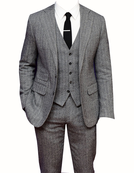 Mens Gray V-Neck Waistcoat with Six-Button Fastening Ryan Gosling Suit