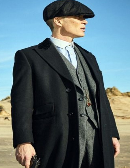 Brand New Quality 1920's English Style Peaky Blinders Style Vested Suit + Overcoat + Hat