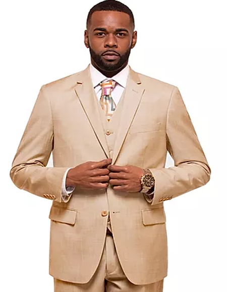 Mens Shell Single Breasted 2 Button Notch Lapel Suit
