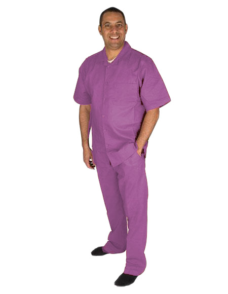 Linen Walking Suit Purple