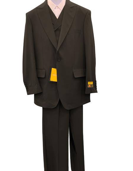 Mens Black Vintage Style Single Button Fashion Urban Suit 
