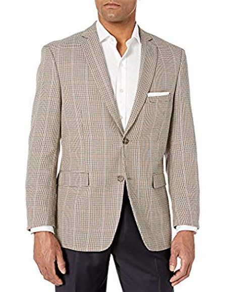 Plaid Mini Checker Blazer Sport Coat Wool Blazer