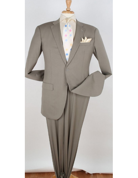 Mens 100% Wool Fashion Suit - Extra Long Sizes