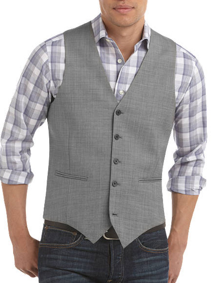 Five Button Besom pocket mens Slim Fit Suit Separates Vest G