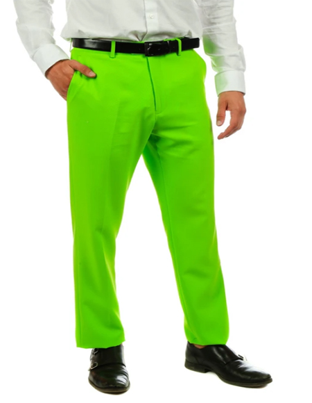 Mens Lime Green Suit Pants