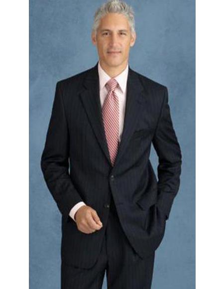 Navy Big And Tall Two Button Mens Suit
