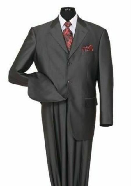 Black Single Breasted Flap Front Big And Tall Mens Suit