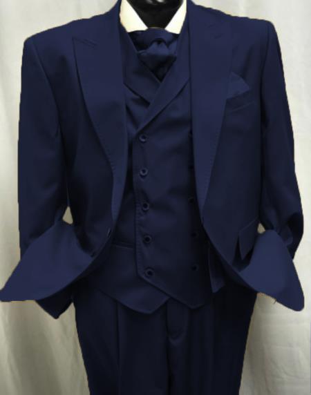 Old Fashioned School Style Suit 1800's Vintage Suits Navy Blue