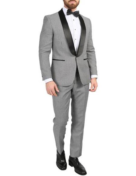 Tweed 3 Piece Suit - Tweed Wedding Suit Mens Gray Suits Houndstooth ~ Herringbone ~ Tweed Slim Fitted