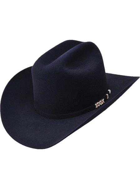 Serratelli 100X EL Comandant Black 3 1/2'' Brim Western Cowboy Hat all sizes