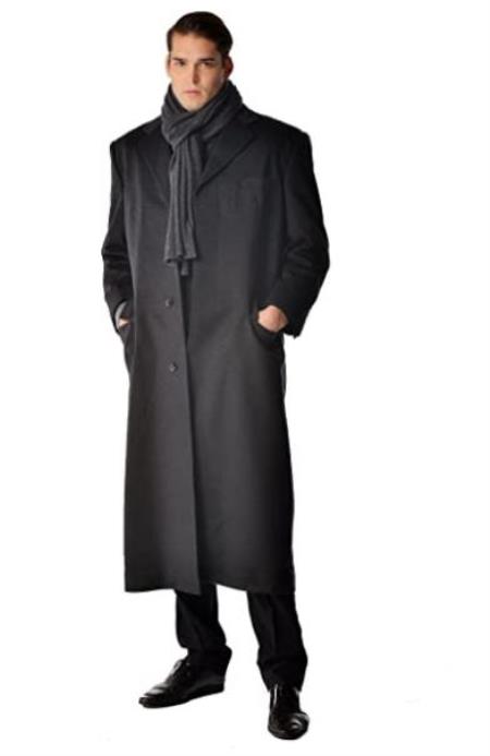 100% Percent Cashmere Blend Full Length Mens Long Mens Dress Topcoat -  Winter coat - Overcoat - Coat By Lora Piana Fabric