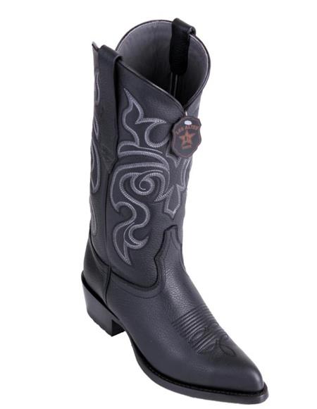 Los Altos Boots Grisly Black Cowboy Boots J-Toe
