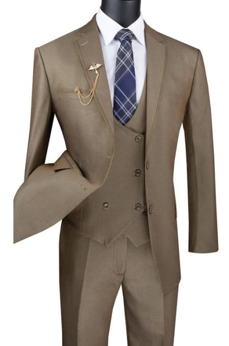 Beige Tan Tuxedo - Champaign - Khaki Color Suit
