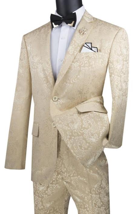 Beige Tan Tuxedo - Champaign - Khaki Color Suit