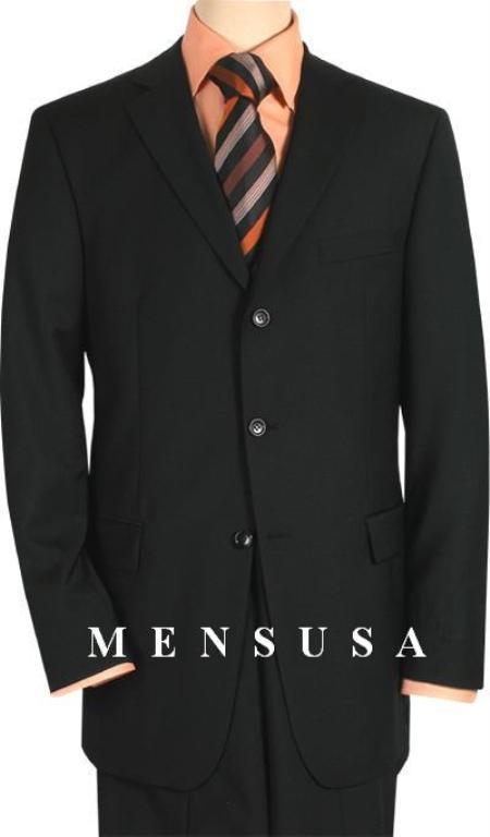 Cheap Plus Size Suits For Men - Big and Tall Suit For Big Guys Black
