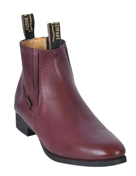 Burgundy Mens Genuine Napa Leather Boots