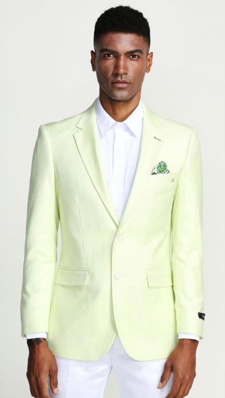 Mint Green Blazer - Light Green Blazer For Men - Wool