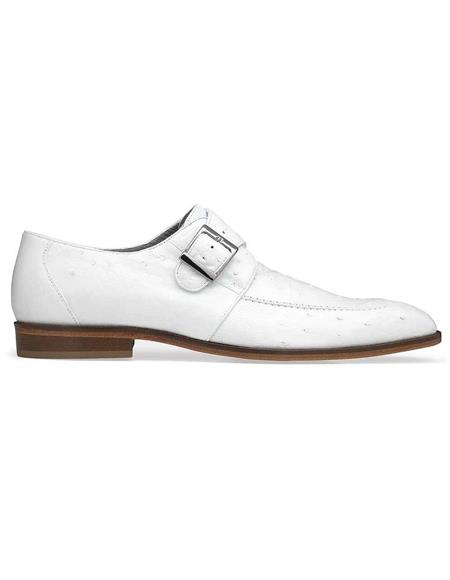 Mens Belvedere White Shoes