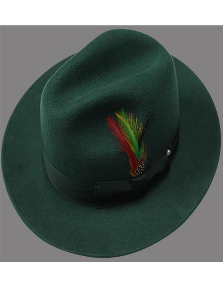 Men's 1920's Hats Untouchable Hat - Fedora Mens Hat Hunter - Wool