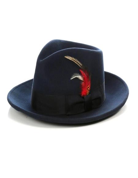 1920s Mens Hat - Gangster Hat - 20s Dress Wool Hat