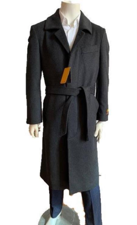Mens Overcoat - Full Length Topcoat - Wool Coat