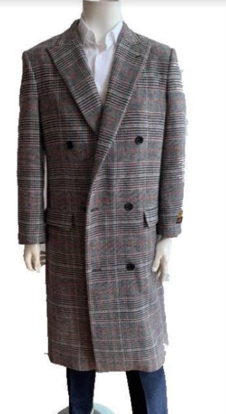 Mens Overcoat - Full Length Topcoat - Wool Coat
